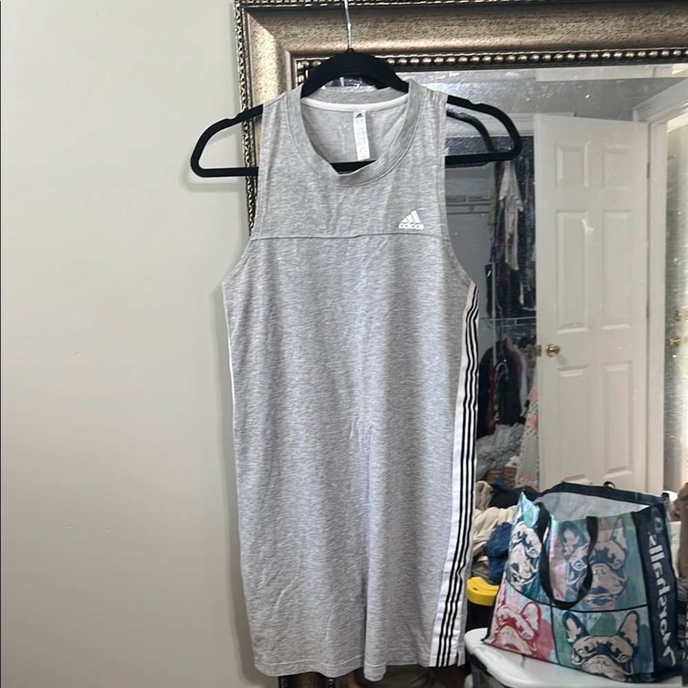 Adidas Gray Sleeveless Dress